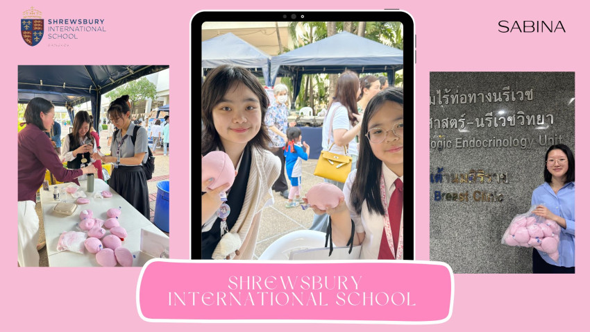 ซาบีน่า ร่วมเป็นส่วนหนึ่งของกิจกรรม Farmer market โรงเรียนนานาชาติโชรส์เบอรี่ กรุงเทพ Shrewsbury International School