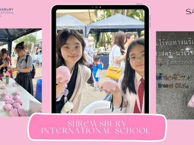 ซาบีน่า ร่วมเป็นส่วนหนึ่งของกิจกรรม Farmer market โรงเรียนนานาชาติโชรส์เบอรี่ กรุงเทพ Shrewsbury International School